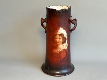 An Antique Art Nouveau Warwick IOGA Portrait Vase