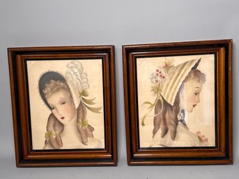 Vintage Portraits Of Women With Bonnets
