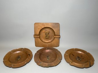 Vintage Mayan Copper Ashtray & Decorarive Wall Hangings