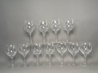 Vintage Lenox 'Radiance' Pattern Six Inch Crystal Wine Glasses