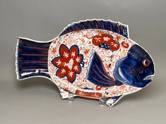 A Beautiful Japanese Imari Fish-shaped Porcelain Dish