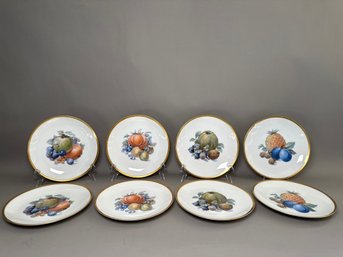 Vintage Puls Czechoslovakia Gilded Fine China Fruit And Nut Plates