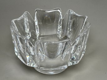 Vintage Orrefors Corona Crystal Lars Hellsten Bowl