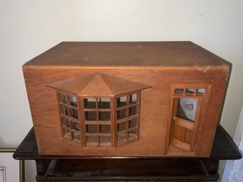Vintage W.J. Lowell Snail's Pace Wooden Dollhouse Room Box