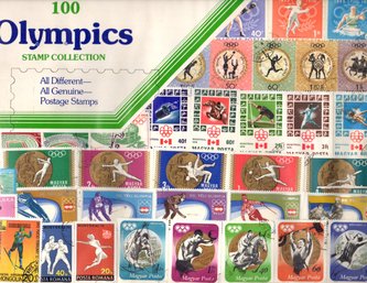 Collection Of 100 Olympic Stamps For The Topical Collector