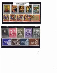 Collection Of Vatican City Stamps