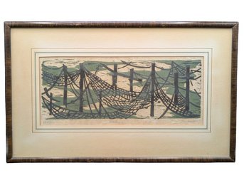Signed Limited Edition Woodcut/linocut From Jane Geayer