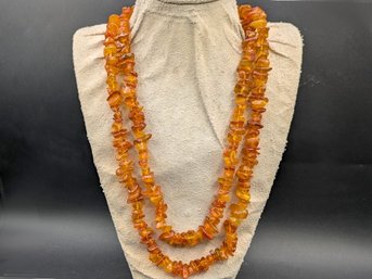 Vintage Honey Amber Beaded Necklace