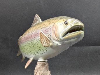 Dramatic Rainbow Trout Sculpture  - Vintage  'Land & Sea Nature Series'