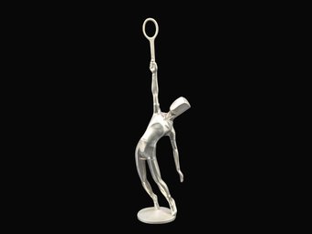 Vintage Mid-century Modern Art - Tennis Player Sculpture By Artist Chris Petersen