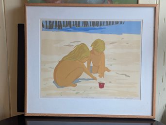 'Beach Play' Signed By Rosalind Smith Limited Edition Print