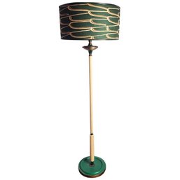Mid Century Rembrandt Floor Lamp With Terrific Shade
