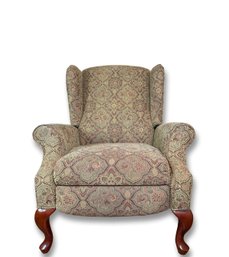 Lane Wingback Recliner Set On Mahogany Cabriole Legs