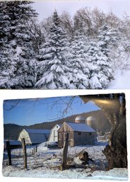 Extra Large  Winter Landscape Farm Scenery Photographs