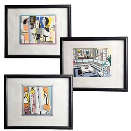 Three Framed Lichtenstein Prints 2004