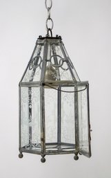 Early 20th Century E.F. Caldwell Etched Glass Lantern