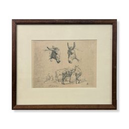 1829 Engraving Mules Cleveland Museum Of Art