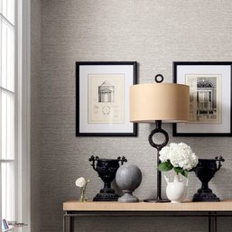 2 NEW Rolls Thibaut Edwards Paper - White With Grey Background