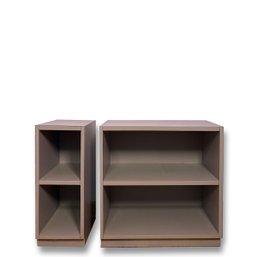 Pair Of Pale Lavender Open Storage Components