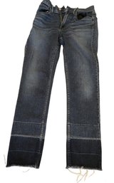 Mango 3 X 1 Women's Skinny Jeans With A Raw Hem.