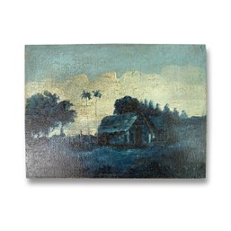 Early Oil Painting On Canvas Board - Artist Signed And Dated Illegibly