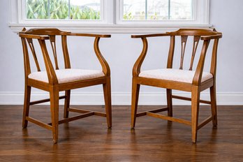 Vintage 1970s Biggs Kittinger Influenced Mahogany Chippendale Style Chairs