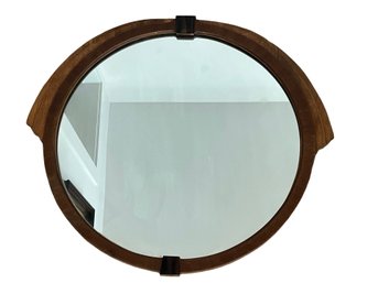 Art Deco Heavy Wood Framed Mirror