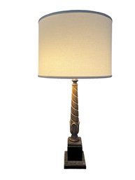 Carved Wood Candlestick Lamp MSRP $800