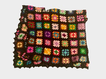 Hand Made Crochet Granny Squares In Beautiful Bright Colors