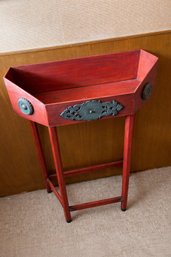 Red Asian Asian Console/Hall Table/Plant Stand