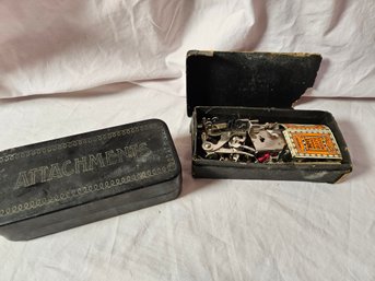 Two Boxes Of Vintage Sewing Machine Attachments