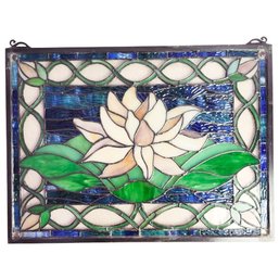 Decorative Floral Stained Glass Lily Or Lotus Flower