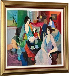 Large Itzchak Tarkay (1935-2012) Salon De Paris Serigraph, Signed