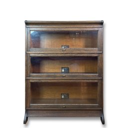 Vintage The Viking By Skandia Furniture Co. Barrister Glass Front 3 Tier Stackable Bookshelf