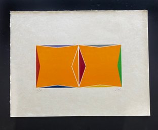 Larry Zox Silkscreen Limited Edition Hand Signed 1970s Art Print.