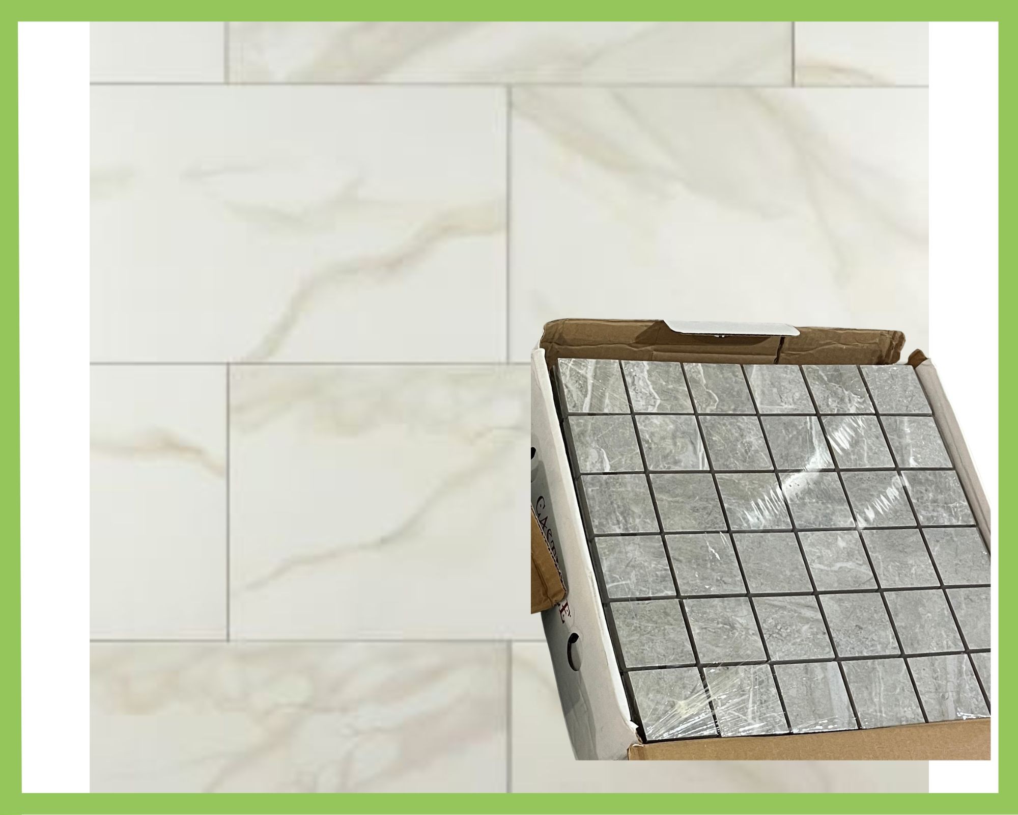 A Group Of Castille Tile Remnants - 12 X 24 And 13 X 13 - Mosaic Tile