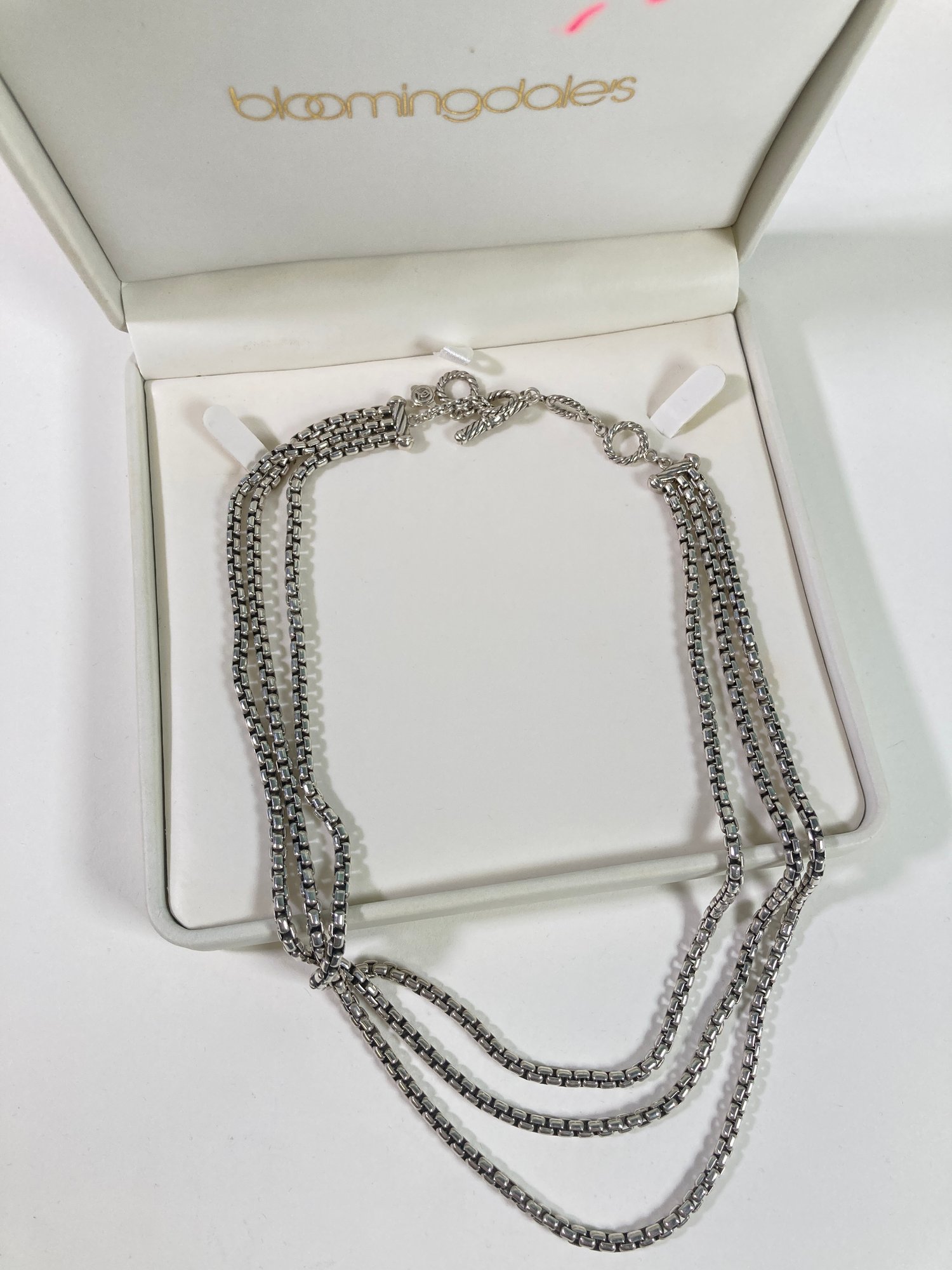 Three Strand Silver Necklace By Yurman 79g #2059491 | Auctionninja.com