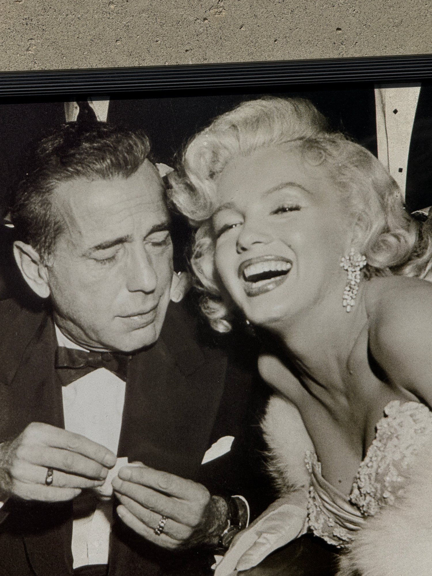 Lauren Bacall Signed B&W Poster With Humphrey Bogart & Marilyn Monroe ...