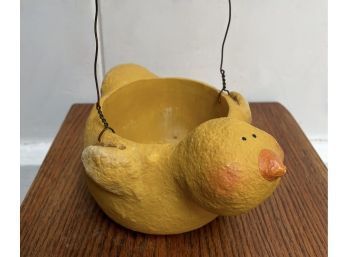 Vintage Debbie Piotrowski Chick Shaped Easter Basket