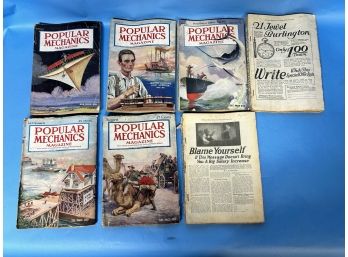 Grouping Of 1920s Popular Mechanics