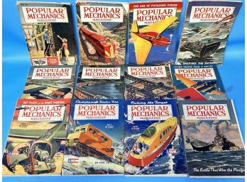 A Dozen Vintage 1940s  Popular Mechanics Lot #1