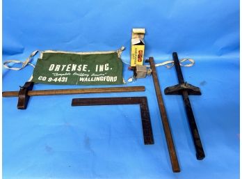 Antique Finish Carpentry Grouping With Advertising