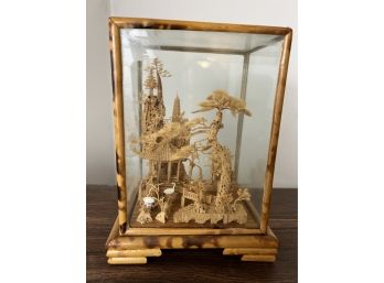Chinese Carved Cork Diorama