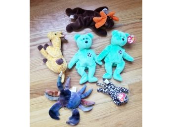 6 Beanie Babies