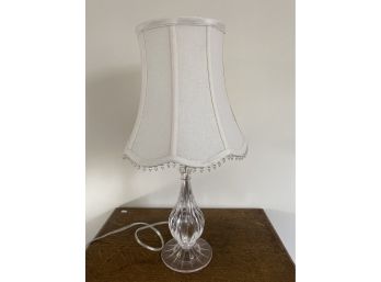 Pretty Clear Acrylic Lamp With Pink Accent