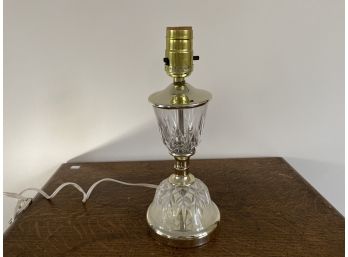 Cut Crystal Style Lamp With Brass Finish