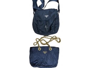 Pair Of Prada Nylon Bags