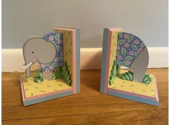 Vintage Elephant Bookends - Elizabeth Brownd Collection, 1990