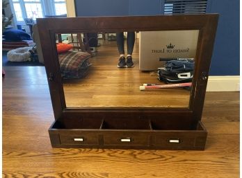 Entryway Mirror, Mail And Key Holder