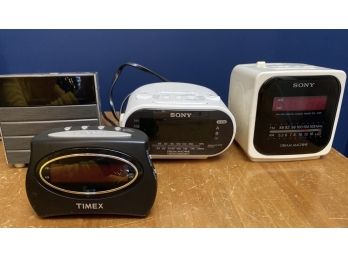 Collection Of Four Tableside Alarm Clocks